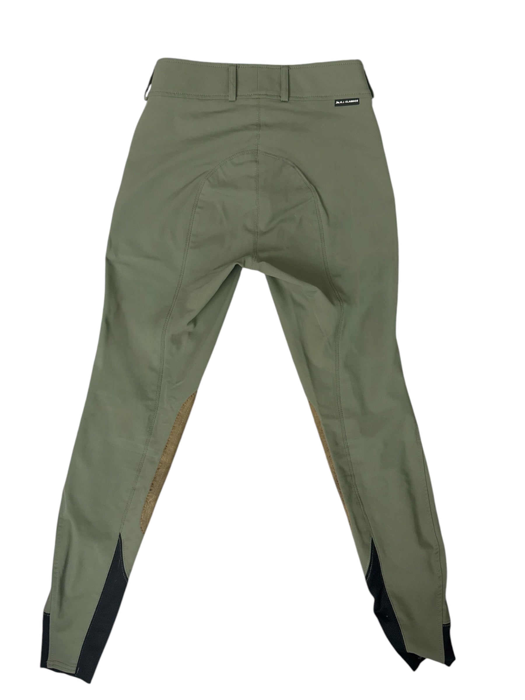 RJ Classics Gracie Knee Patch Breech - Green / Size 26 R