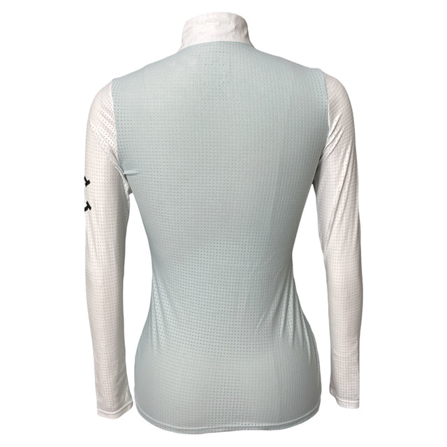 Equestrian Club Amy Show Shirt - Aqua Blue / Size XS
