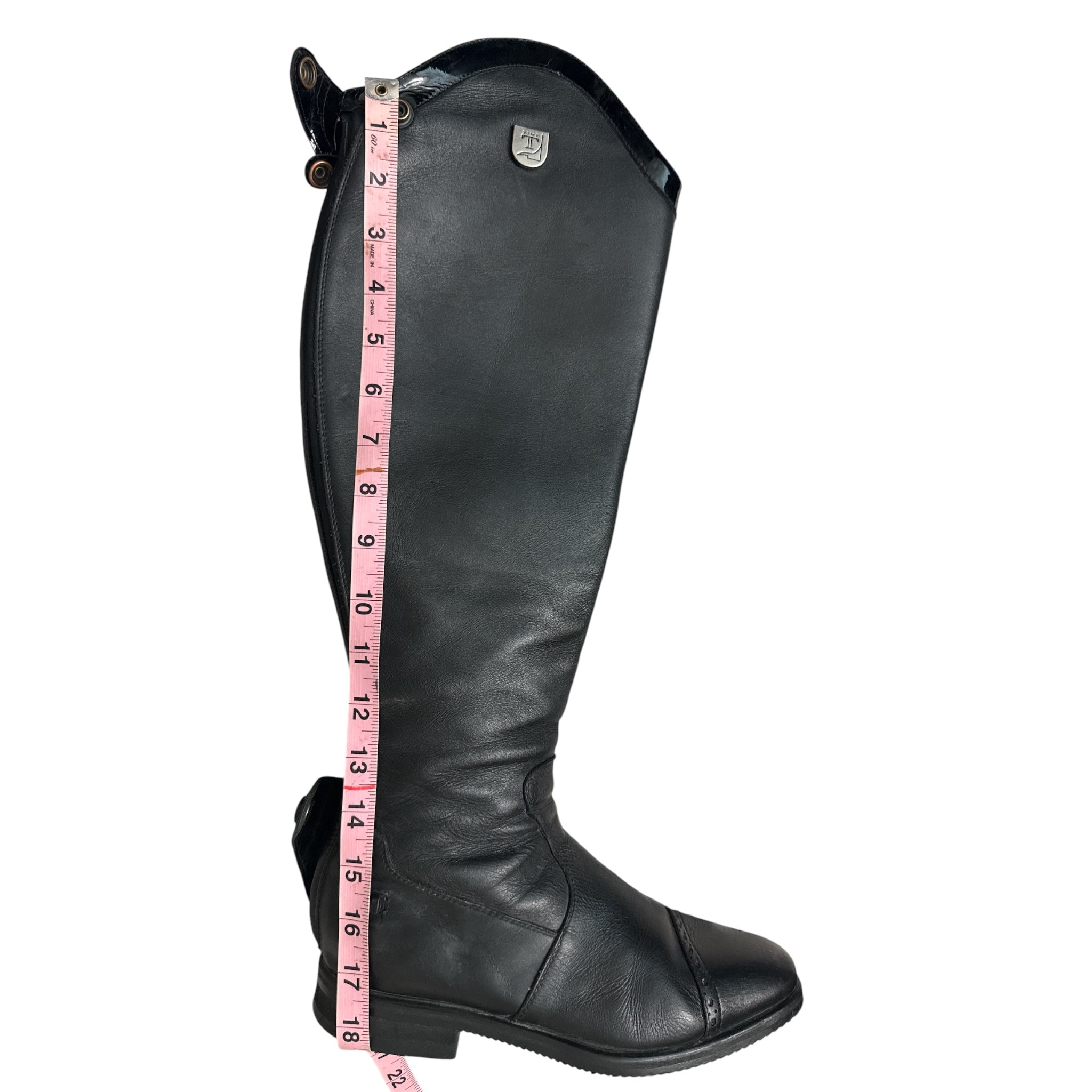 Tucci Special Design Tall Dress Boots - Black / Size EU 38 (US 7.5)