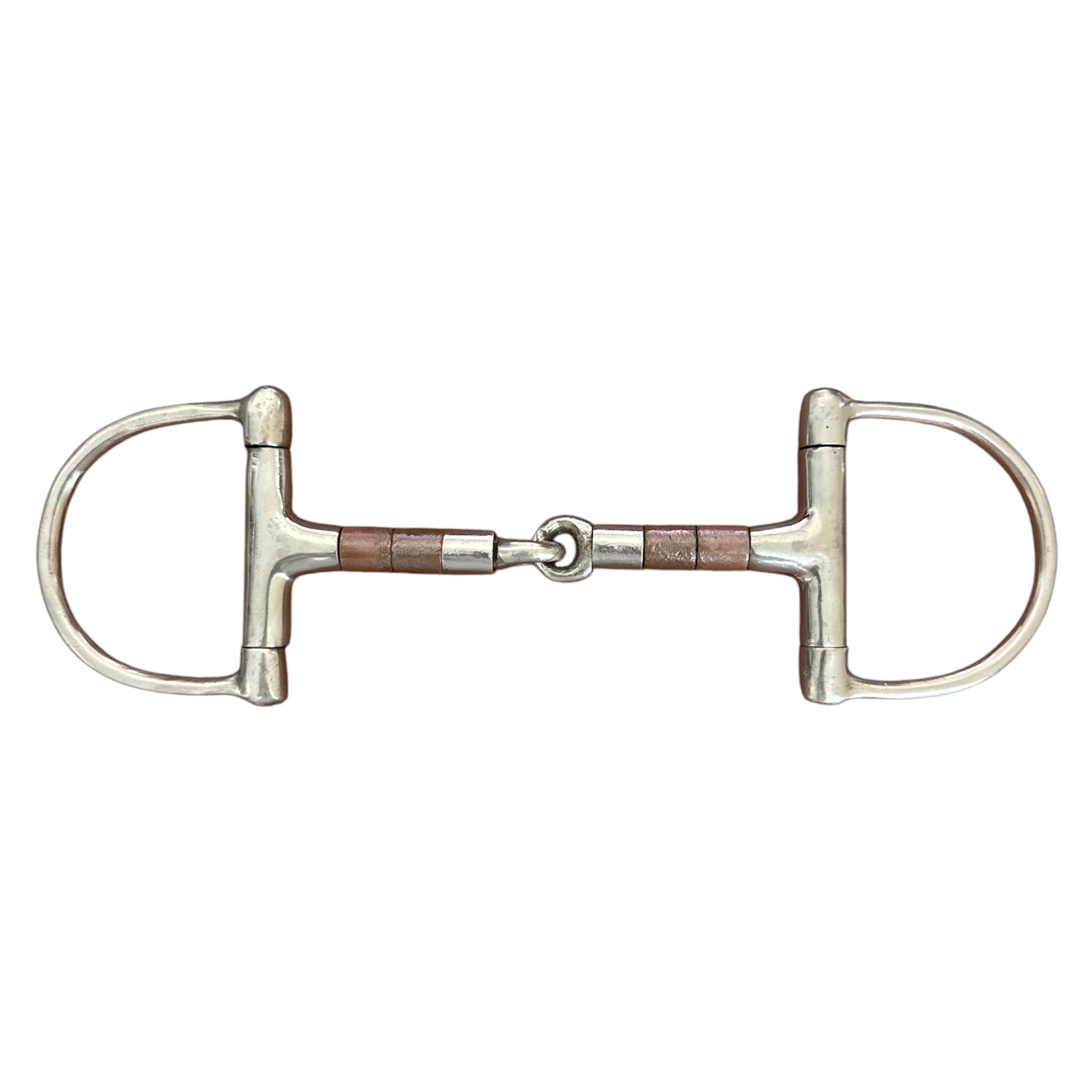 Korsteel Copper & Steel Roller Jointed Dee Ring Snaffle Bit - 5"