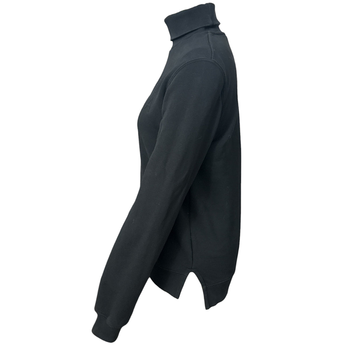 Black long-sleeve shirt on a white background