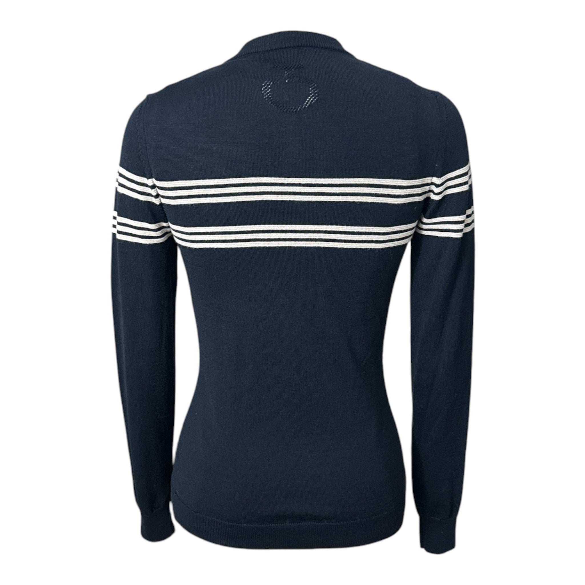 Cavalleria Toscana Women's Merino V-Neck Sweater - Navy / Size Small