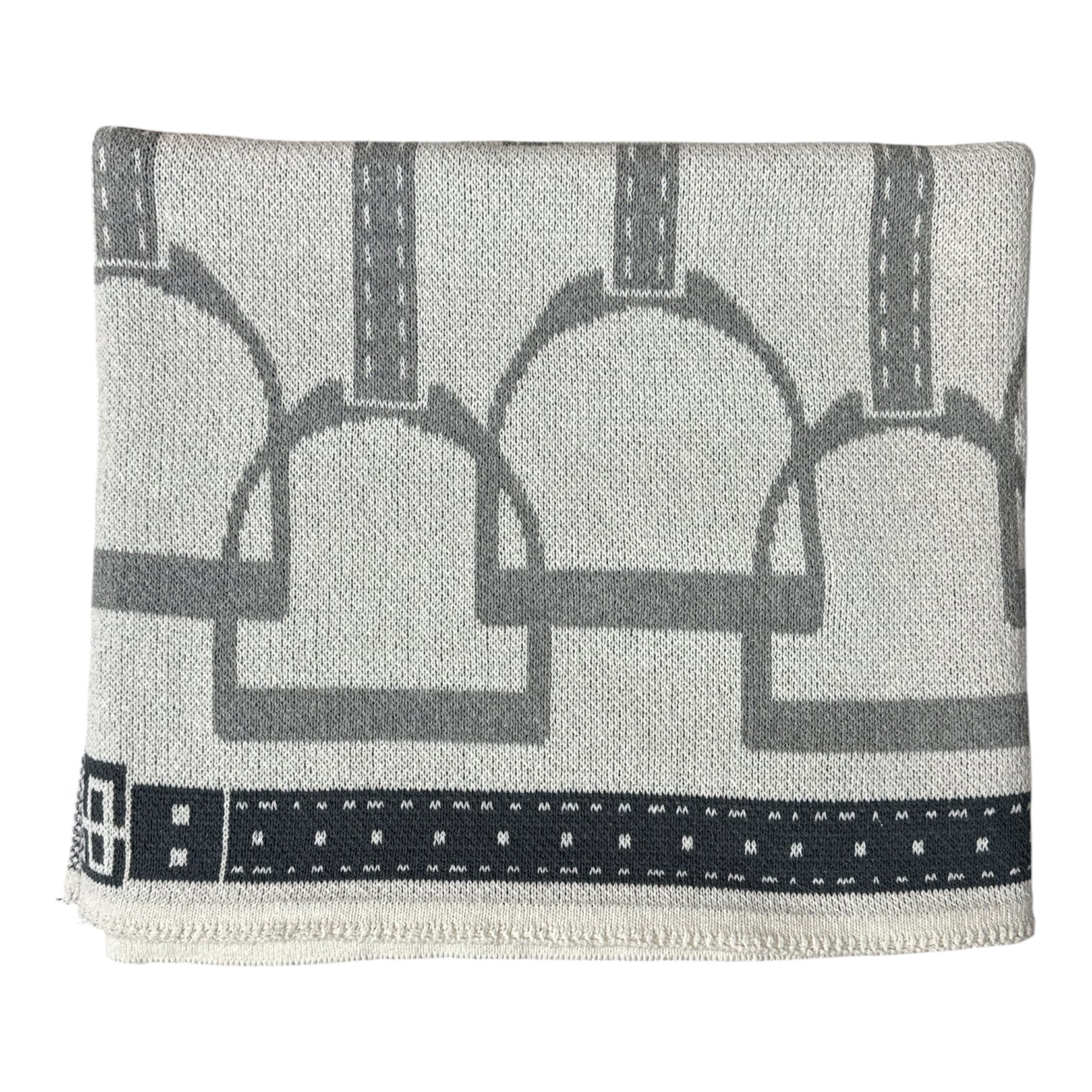 In 2 Green Stirrup Throw Blanket - Grey / One Size