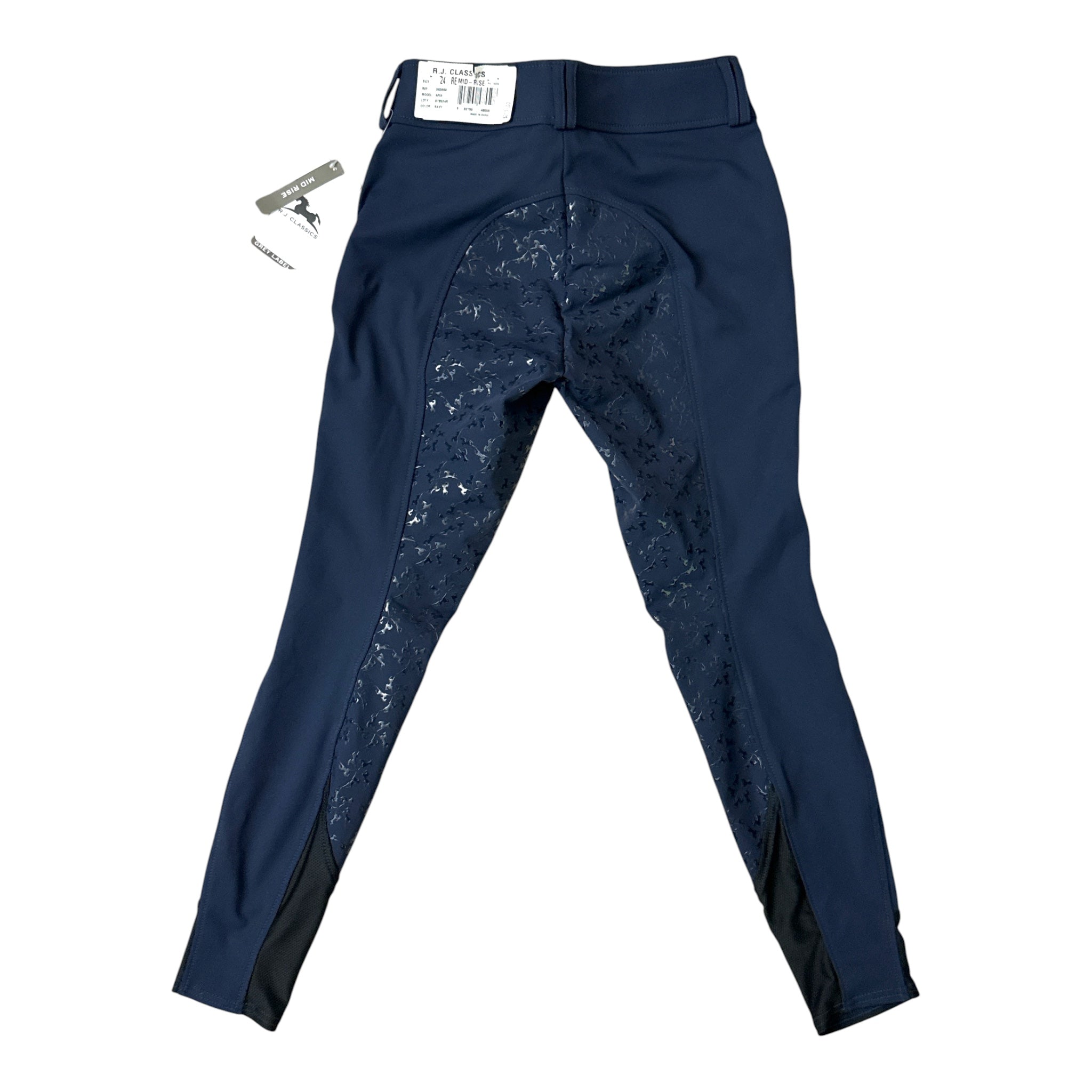 RJ Classic Aria Mid Rise Full Seat Breeches - Navy / Size US 24 NEW