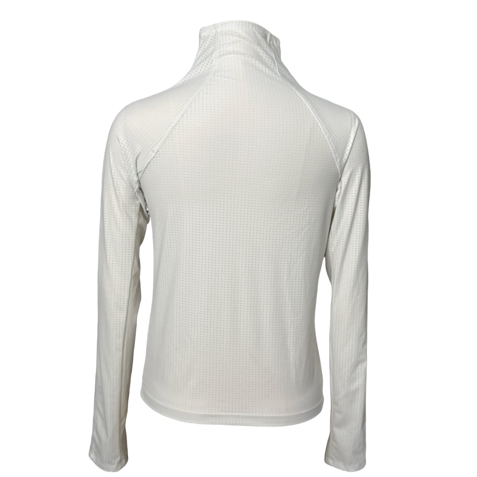 CALIA Women's Mesh Perforated Long Sleeve Top - Cream / Off White - Size XS
