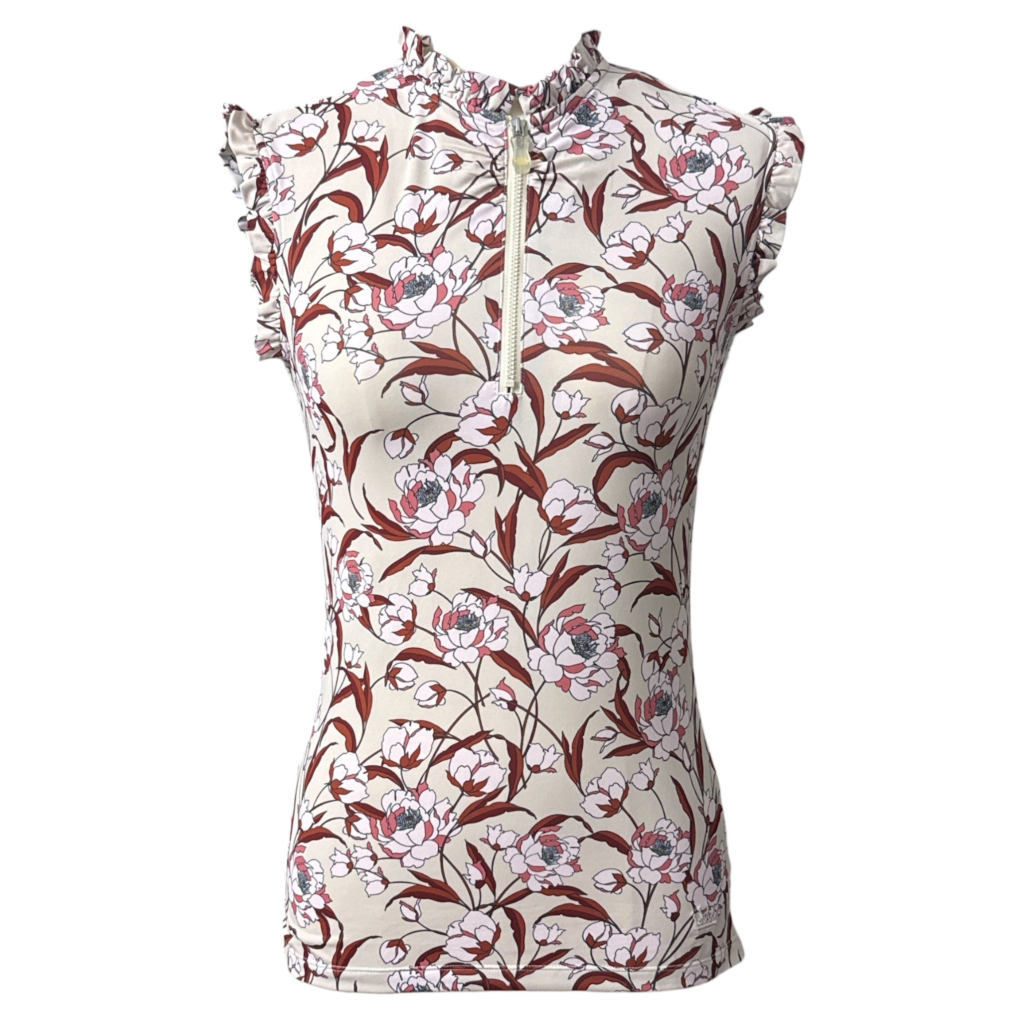Kastel Denmark Sleeveless Flutter Peony Print - Size XS