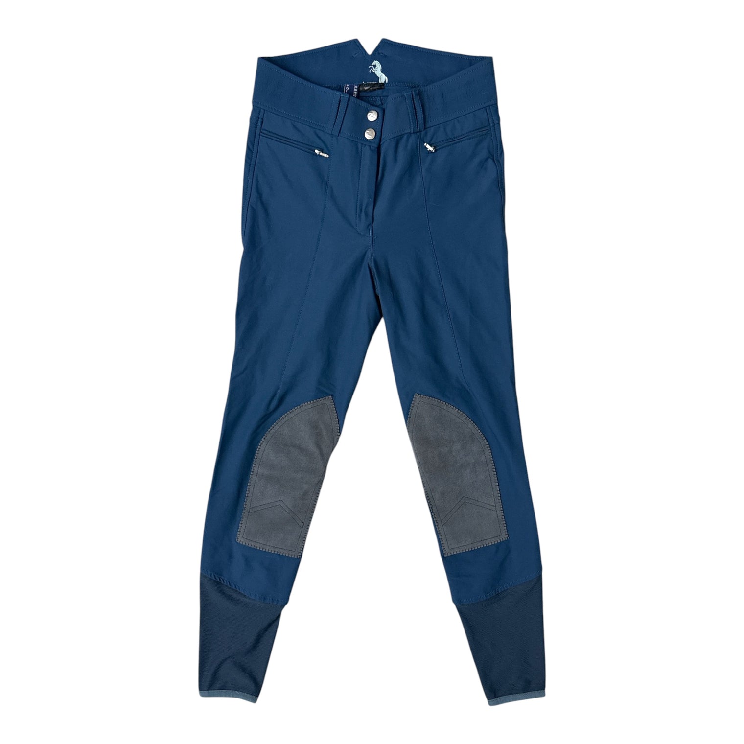 Horze Angelina Knee Patch Breeches - Blue / Size US 24