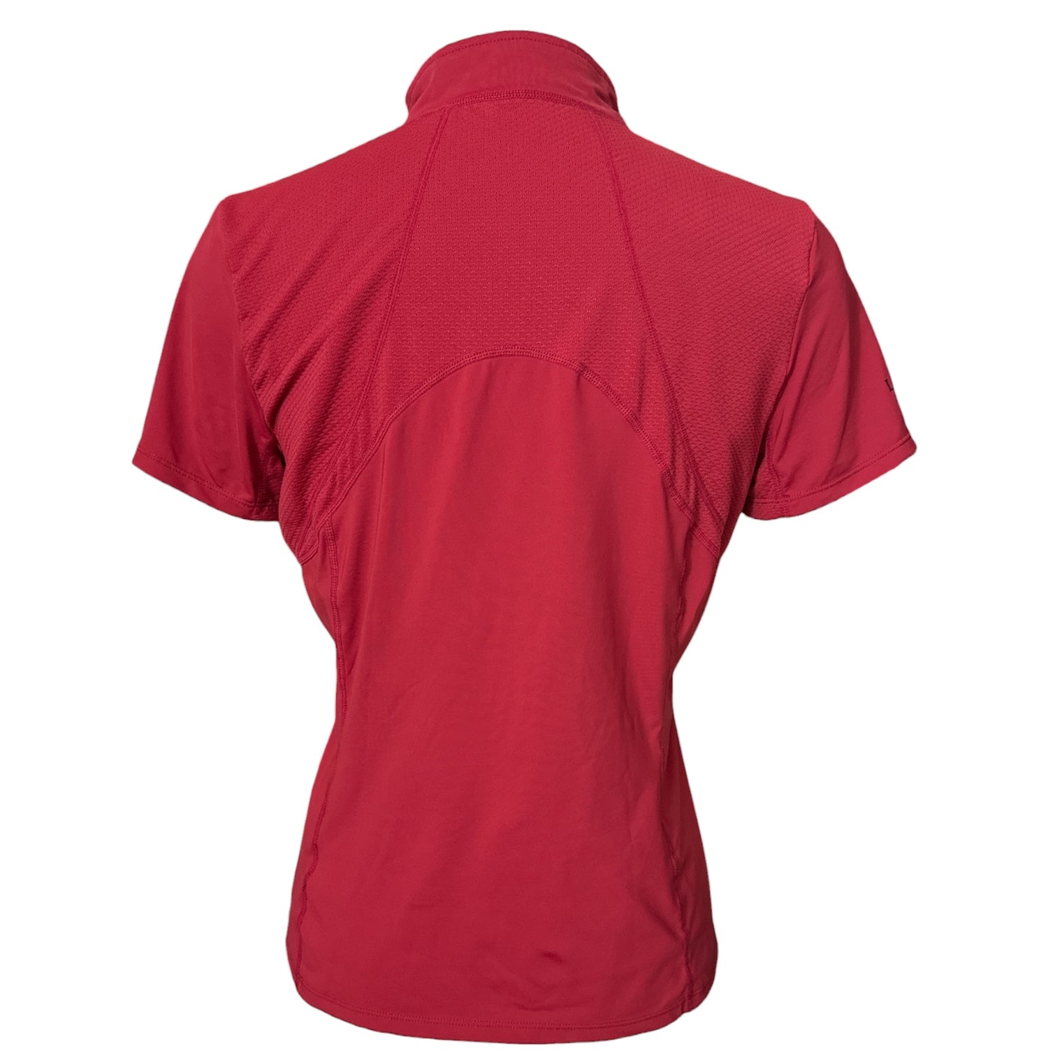 LeMieux Mia Mesh Short Sleeve Shirt - Berry Red/ Size US 8 (EU 40)