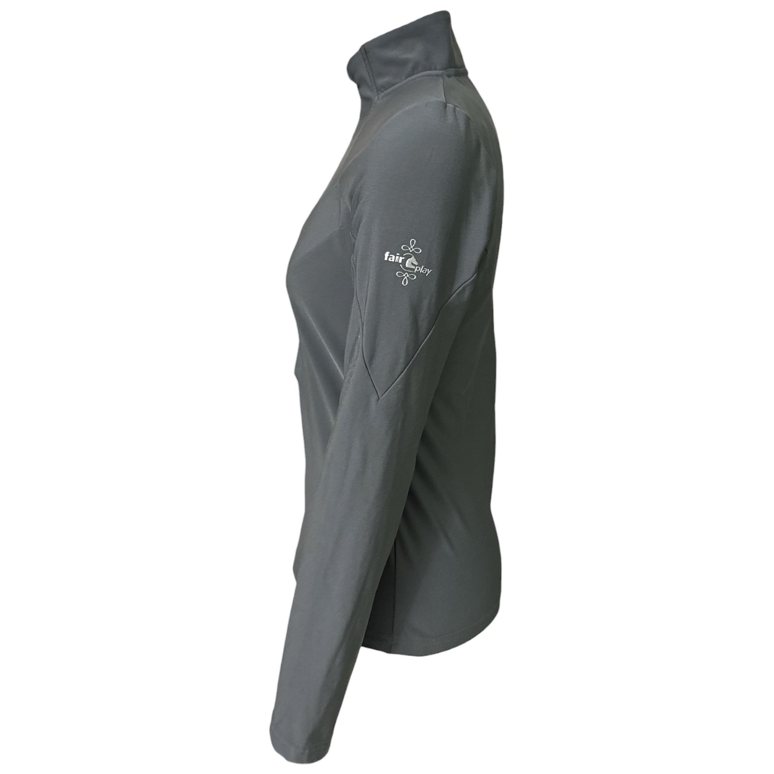 Fair Play Women's Fleece Quarter Zip Top - Grey / Size Small