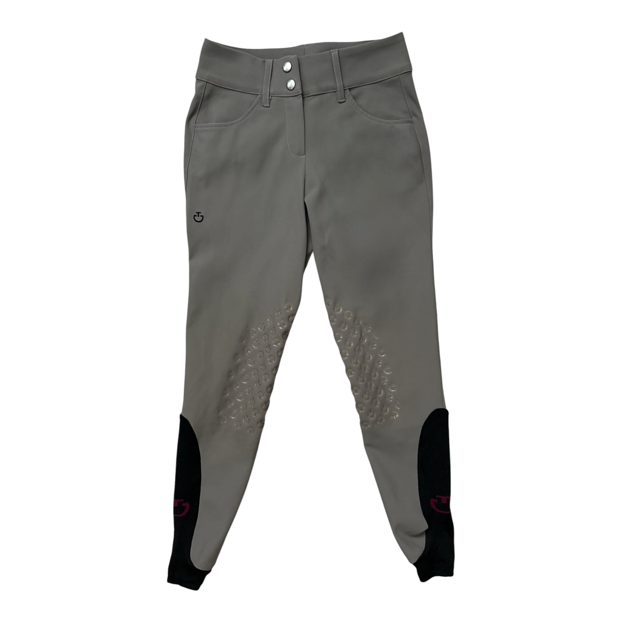 Cavalleria Toscana Women's Knee Grip Breeches -Medium Grey / Size IT 38 (US 24)