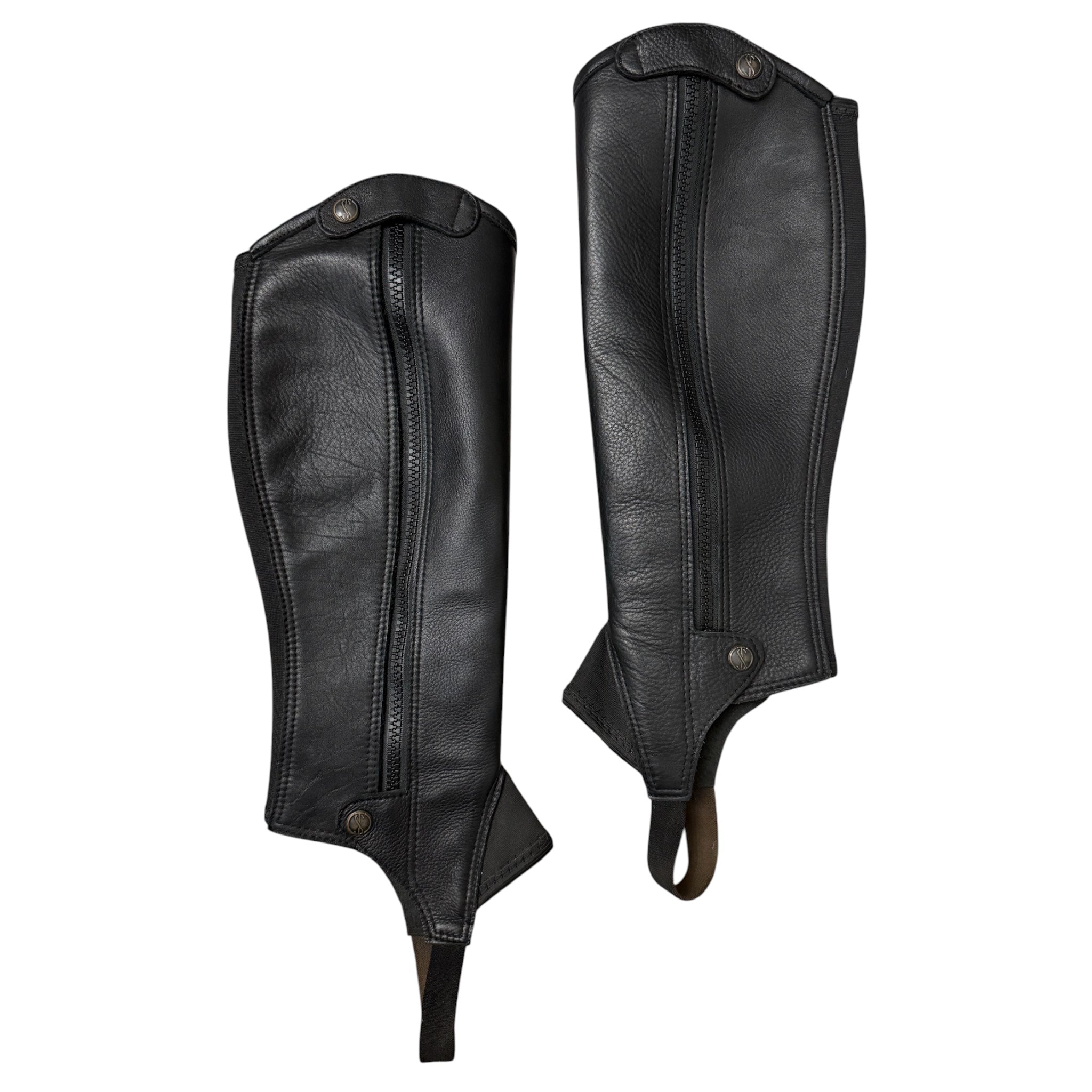 Tredstep Liberty Side Zip Half Chap Black Unisex - Black Size Calf 15 / Height 16