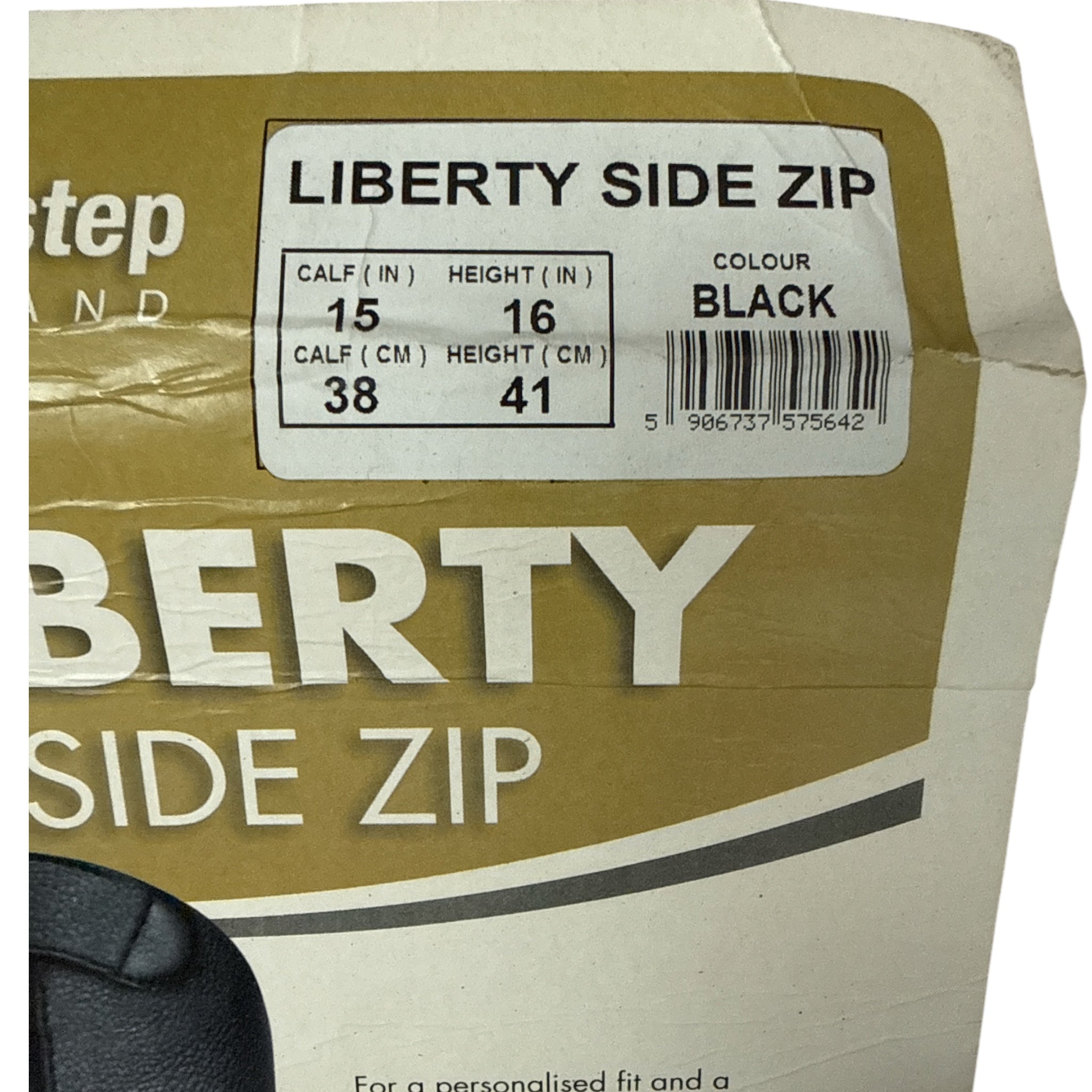 Tredstep Liberty Side Zip Half Chap Black Unisex - Black Size Calf 15 / Height 16