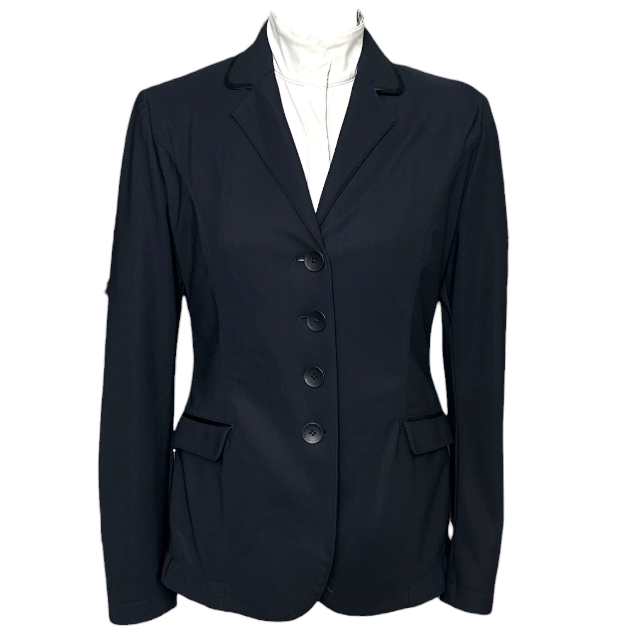Grand Prix Women's 4 Button Tech Show Coat - Black S/ ize 42 (US 10)