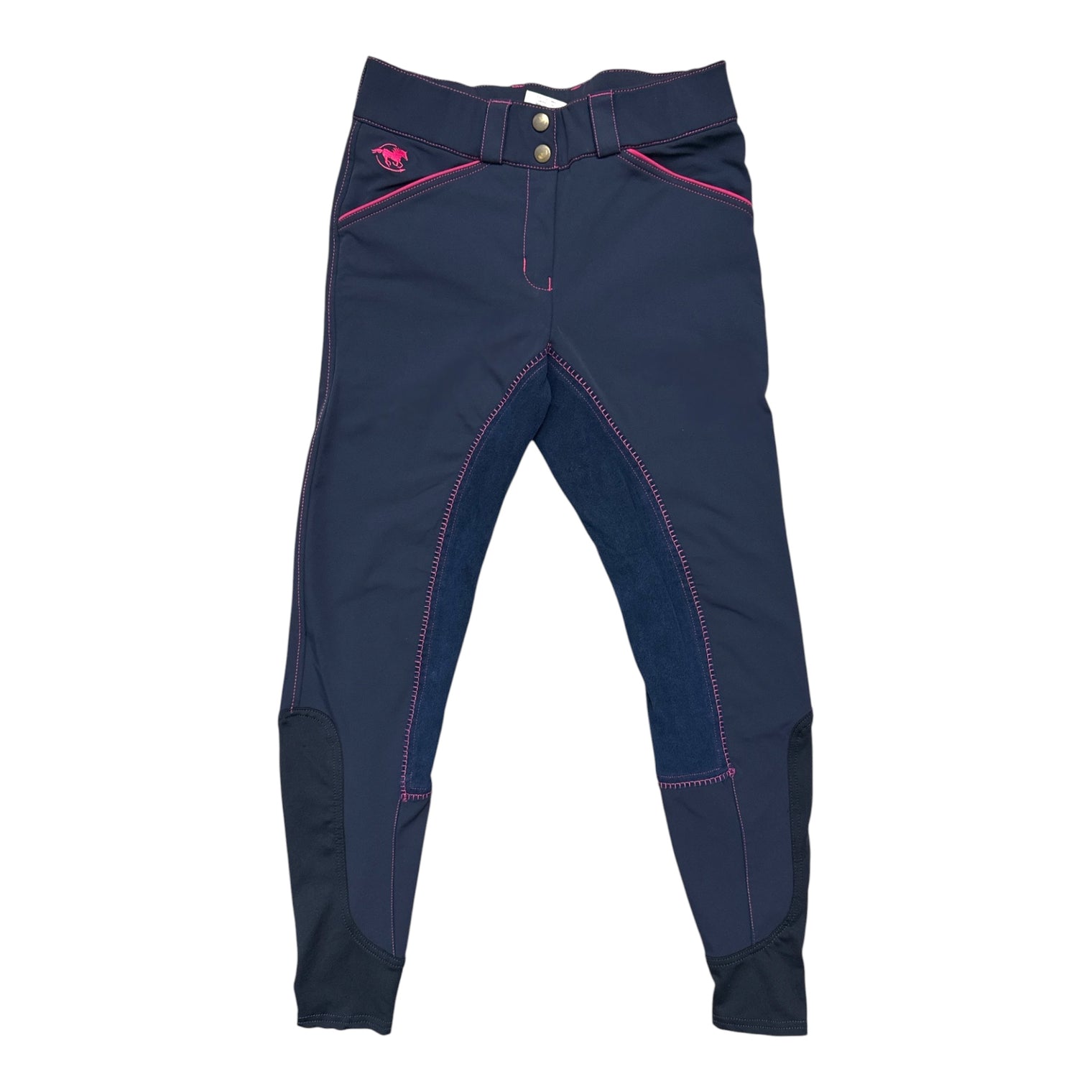 SmartPak Piper Evolution Full Seat Breeches / Navy with Pink - Size US 24