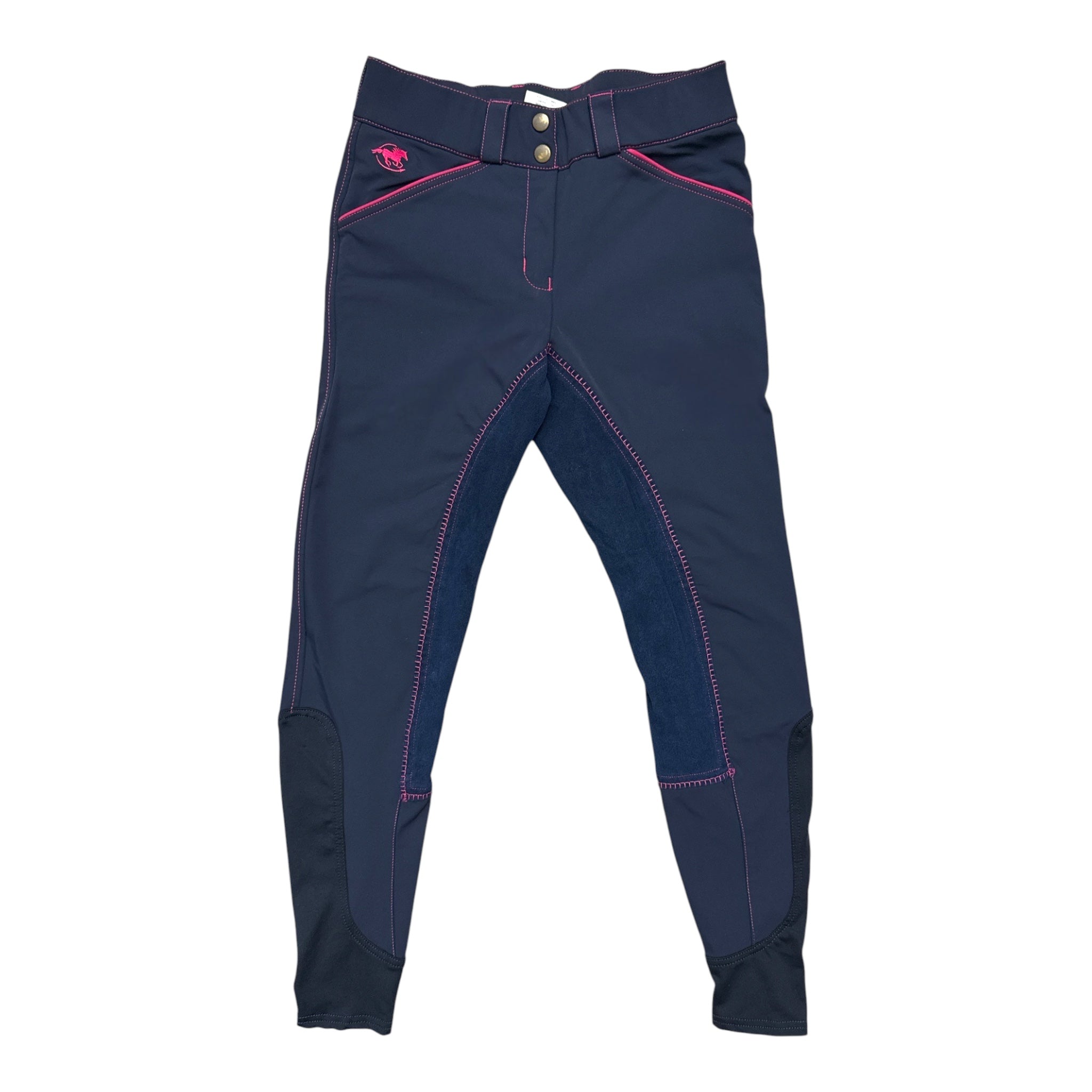SmartPak Piper Evolution Full Seat Breeches / Navy with Pink - Size US 24