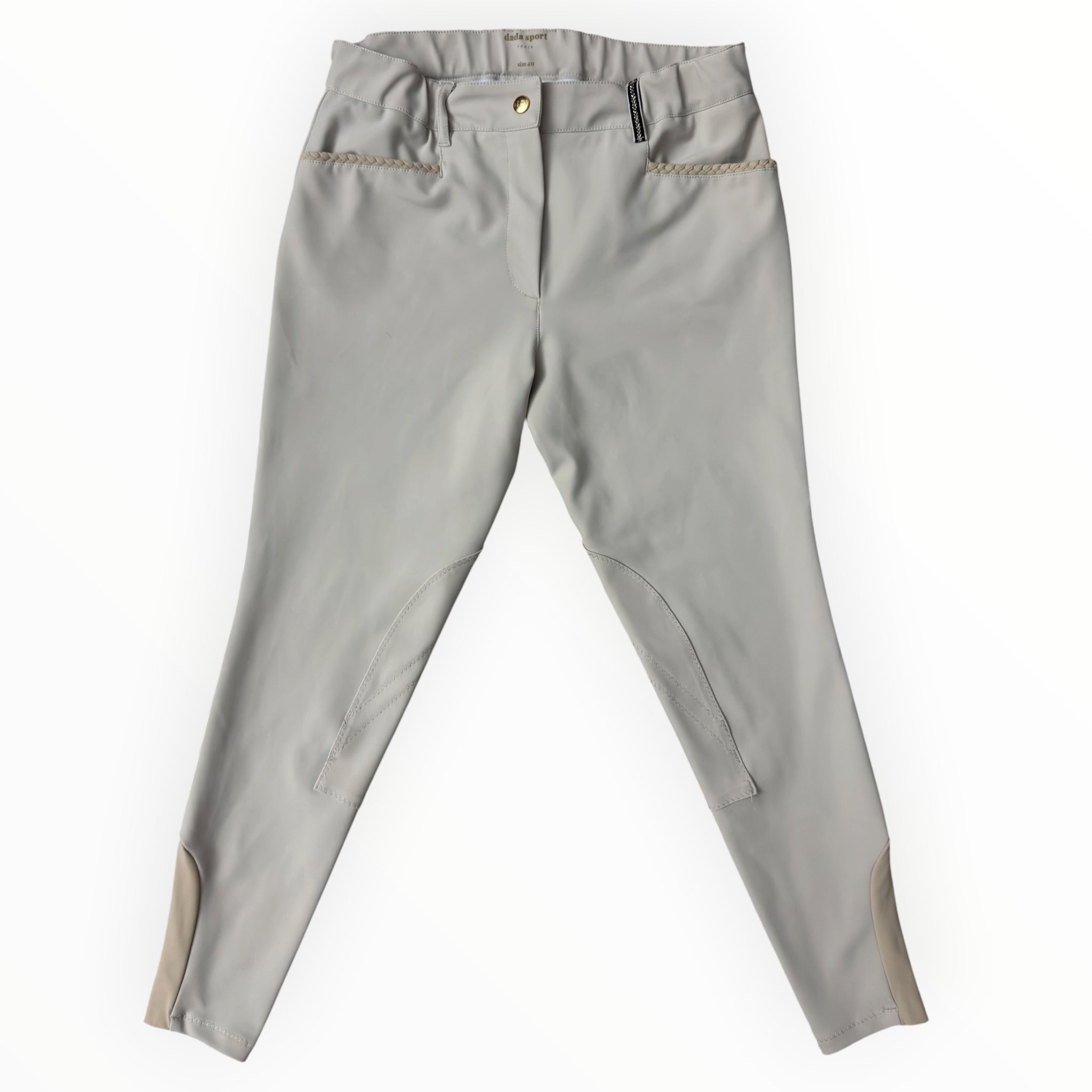Dada Sport Giovani Knee Patch Breeches - Tan / Size EU 40 (US 30)
