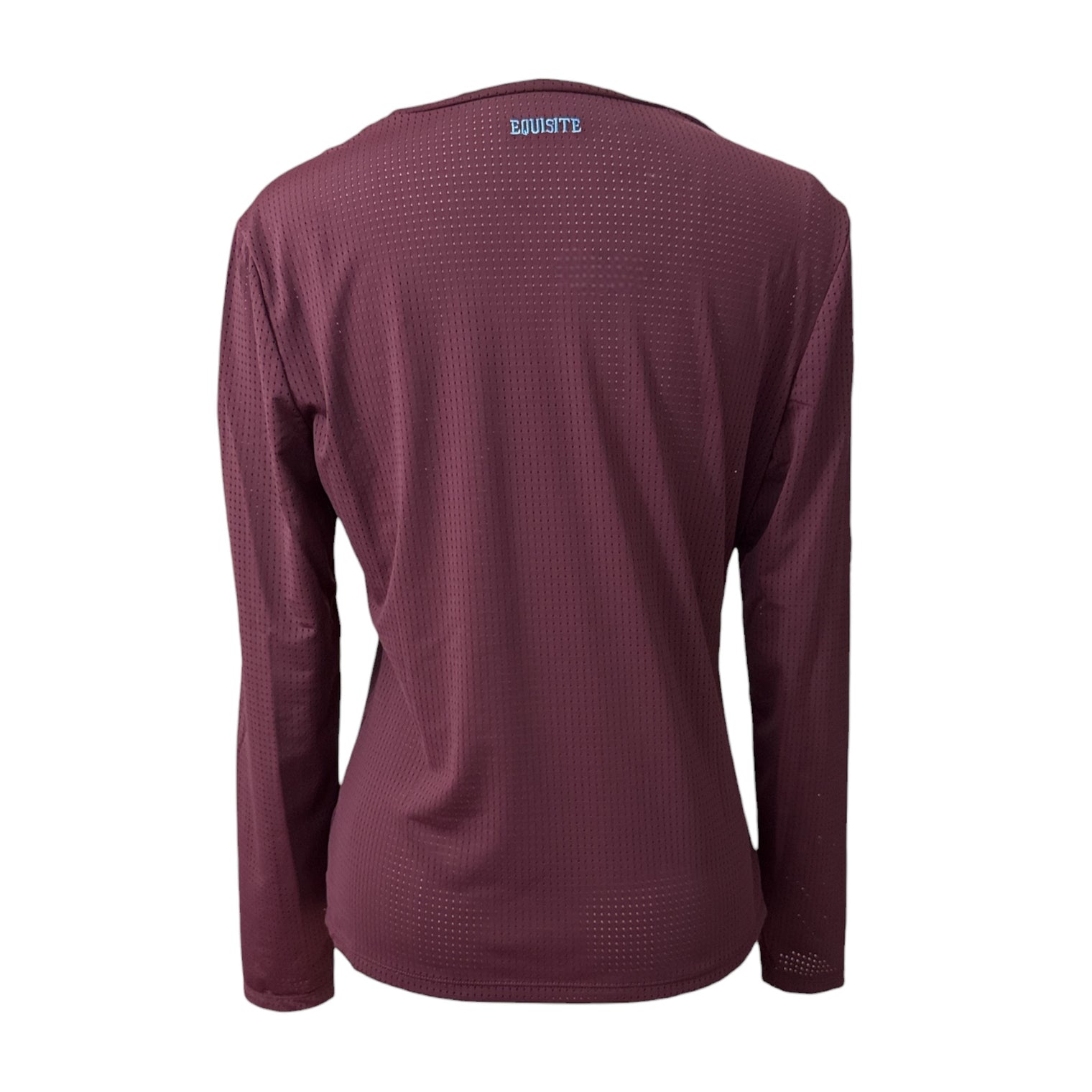 Equisite Cadence Perforated Shirt - Cabernet / Size Medium
