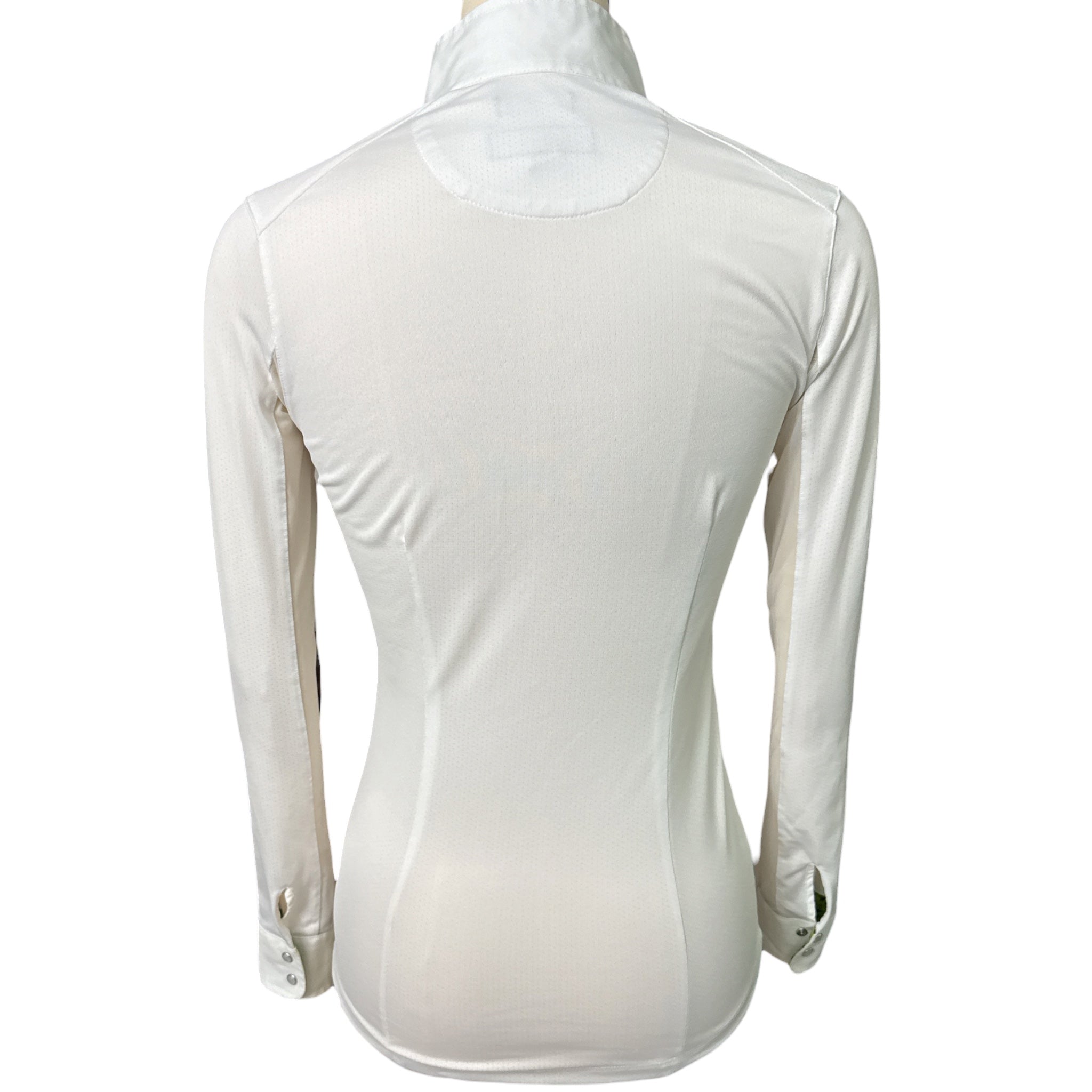 Essex Classics Talent Yarn Wrap Collar Show Shirt - White with Green Turtles / Size XS