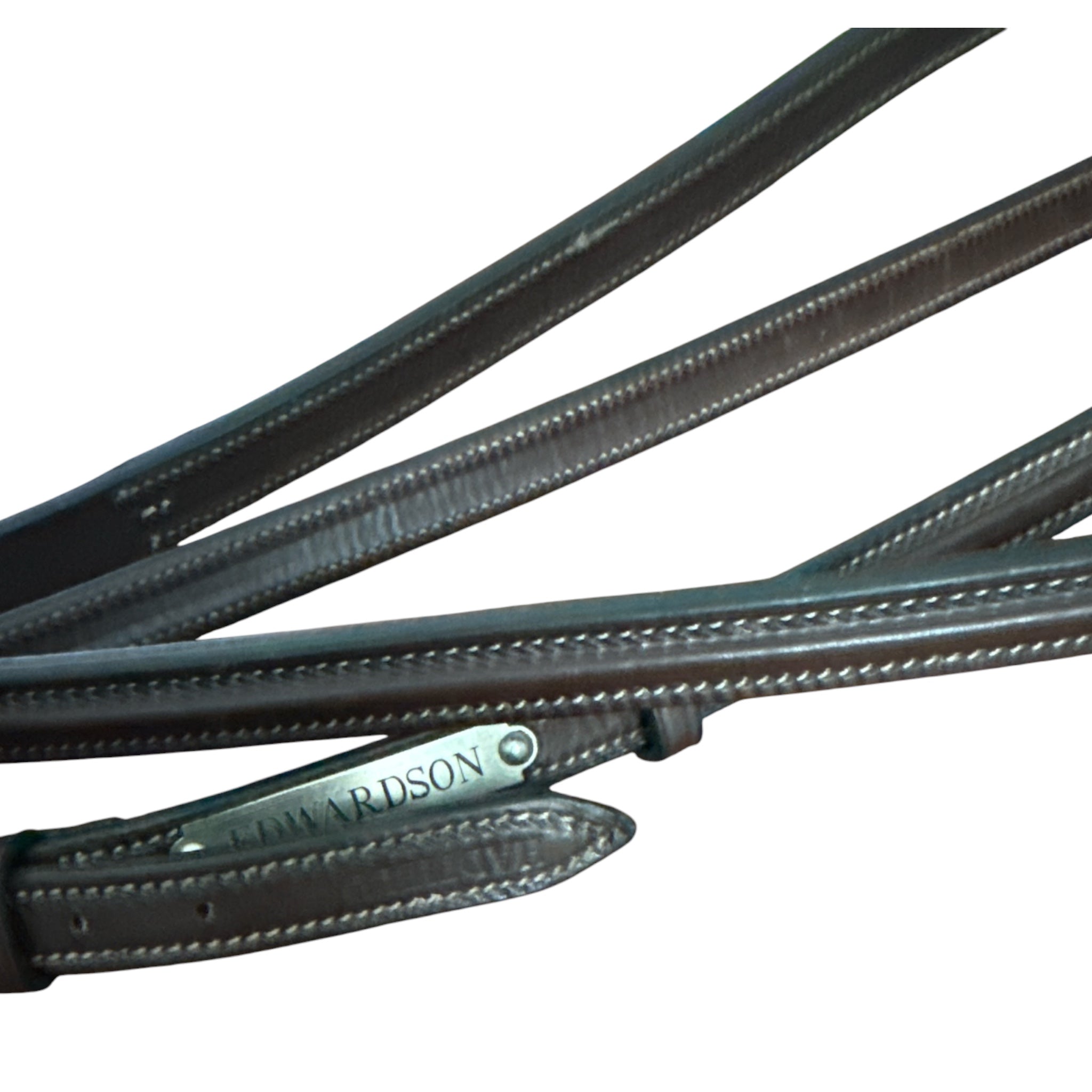 Hadfield's Saddlery Flat Raised Leather Standing Martingale - Brown / Oversize