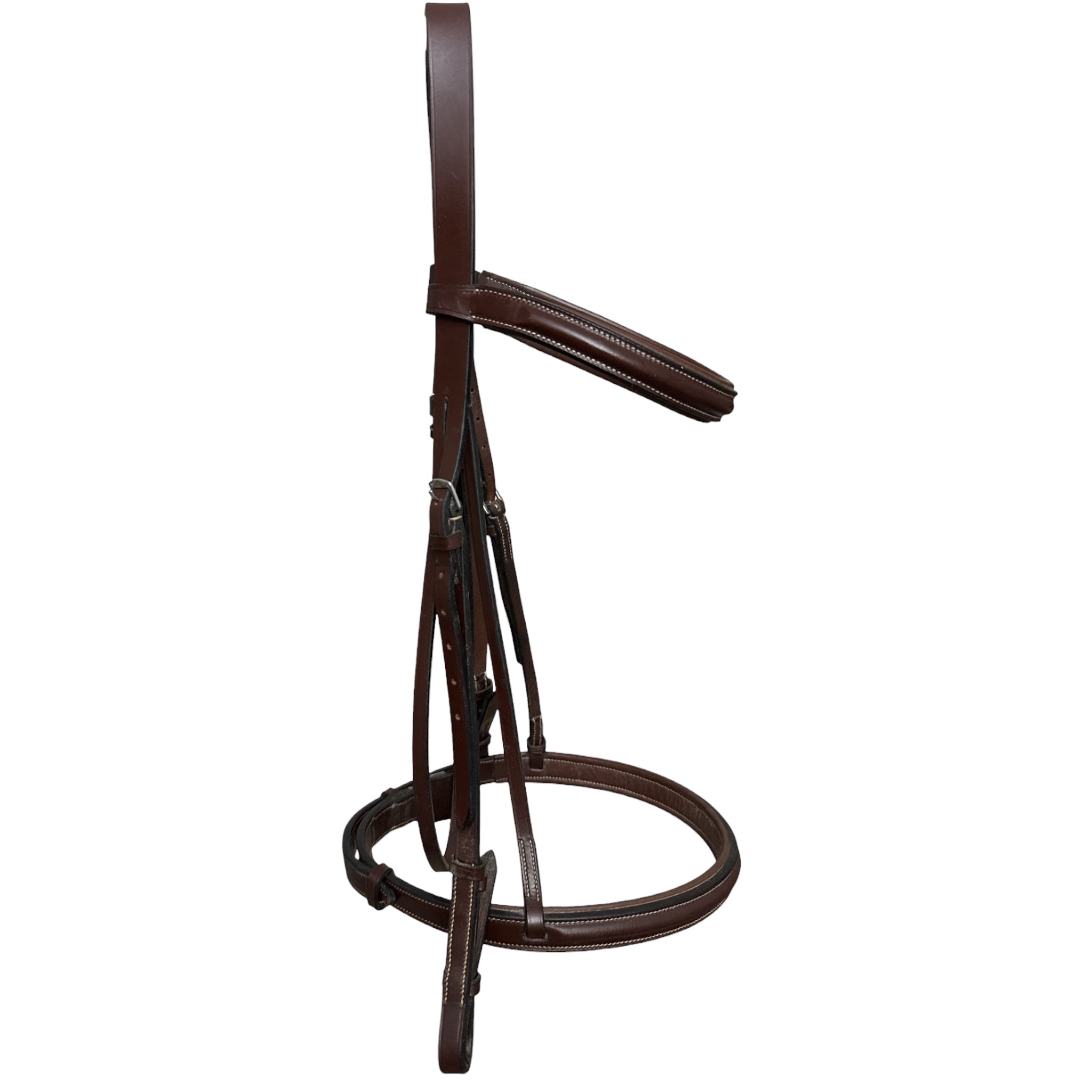 Hadfield's Saddlery Raised Padded Plain Hunter Bridle - Over Size