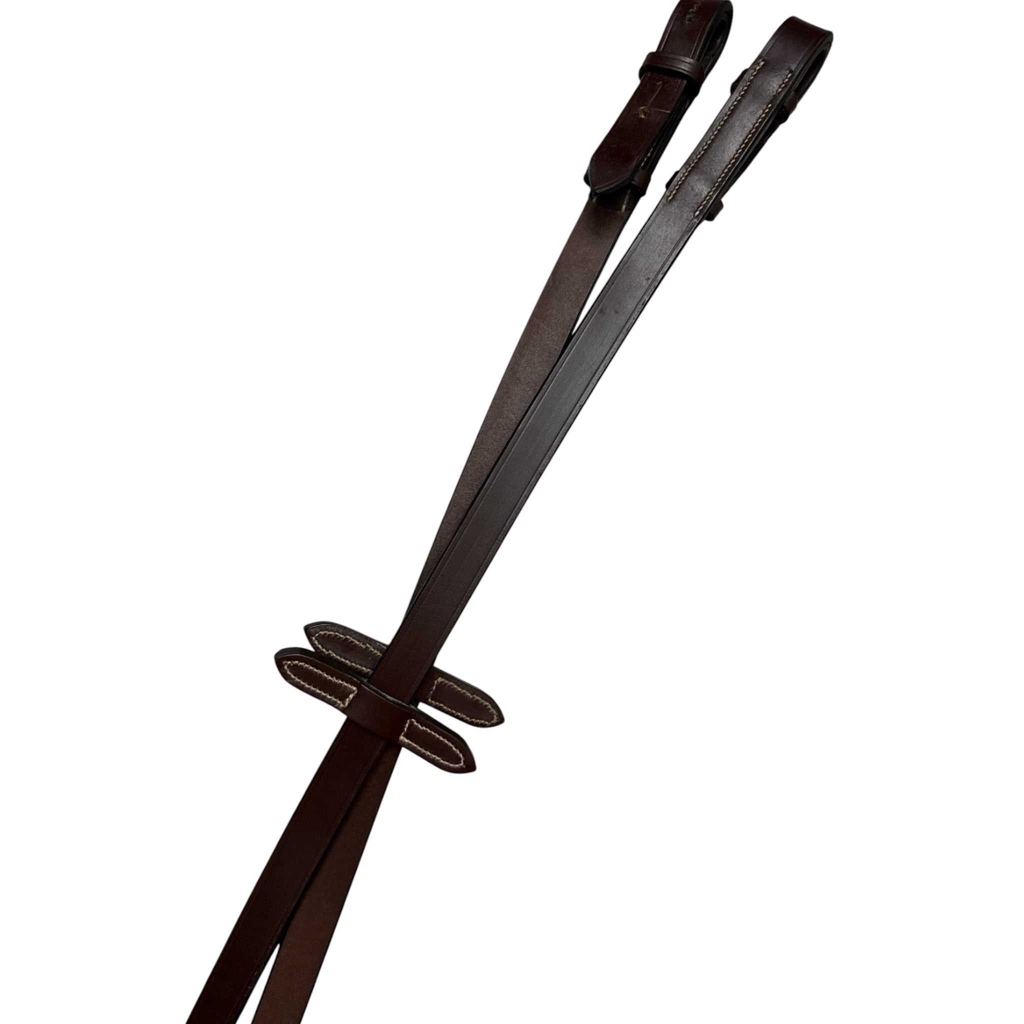 Hadfield's Saddlery Flat Leather Reins with Stops - 3/4 "