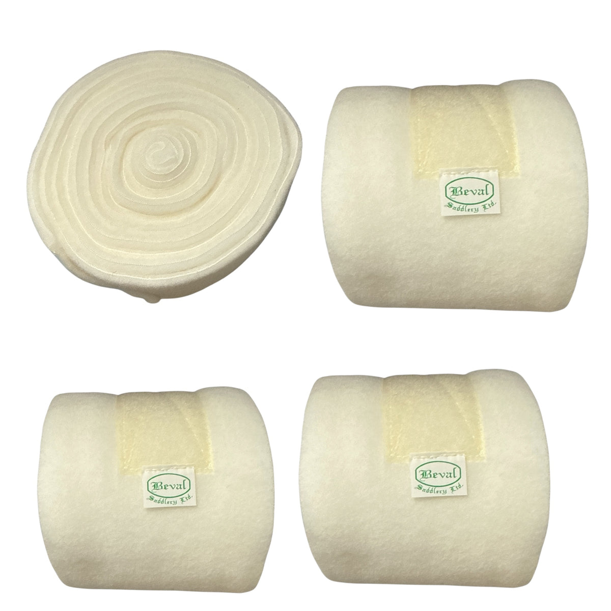 Beval Plush Fleece Polo Wraps (4) - White NEW