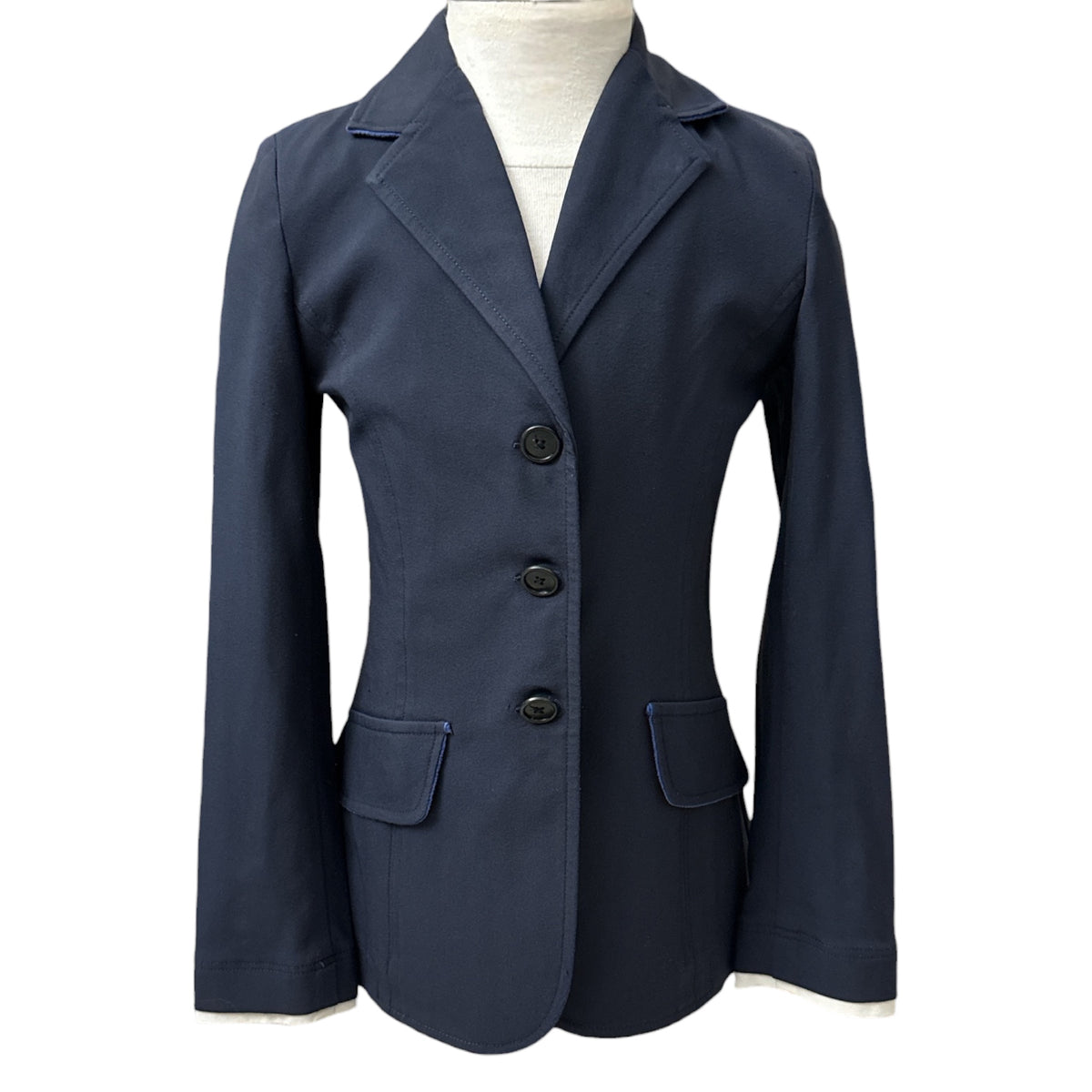 Charles Ancona Girls Classic Show Coat - Navy Blue / Size 10 Youth