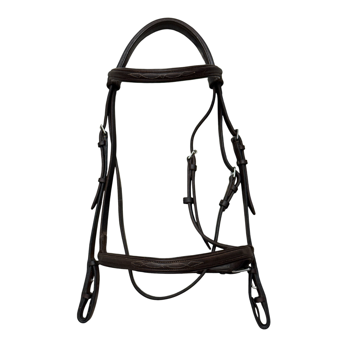 CWD Raised French Noseband Bridle Fancy Stitching- Size 3