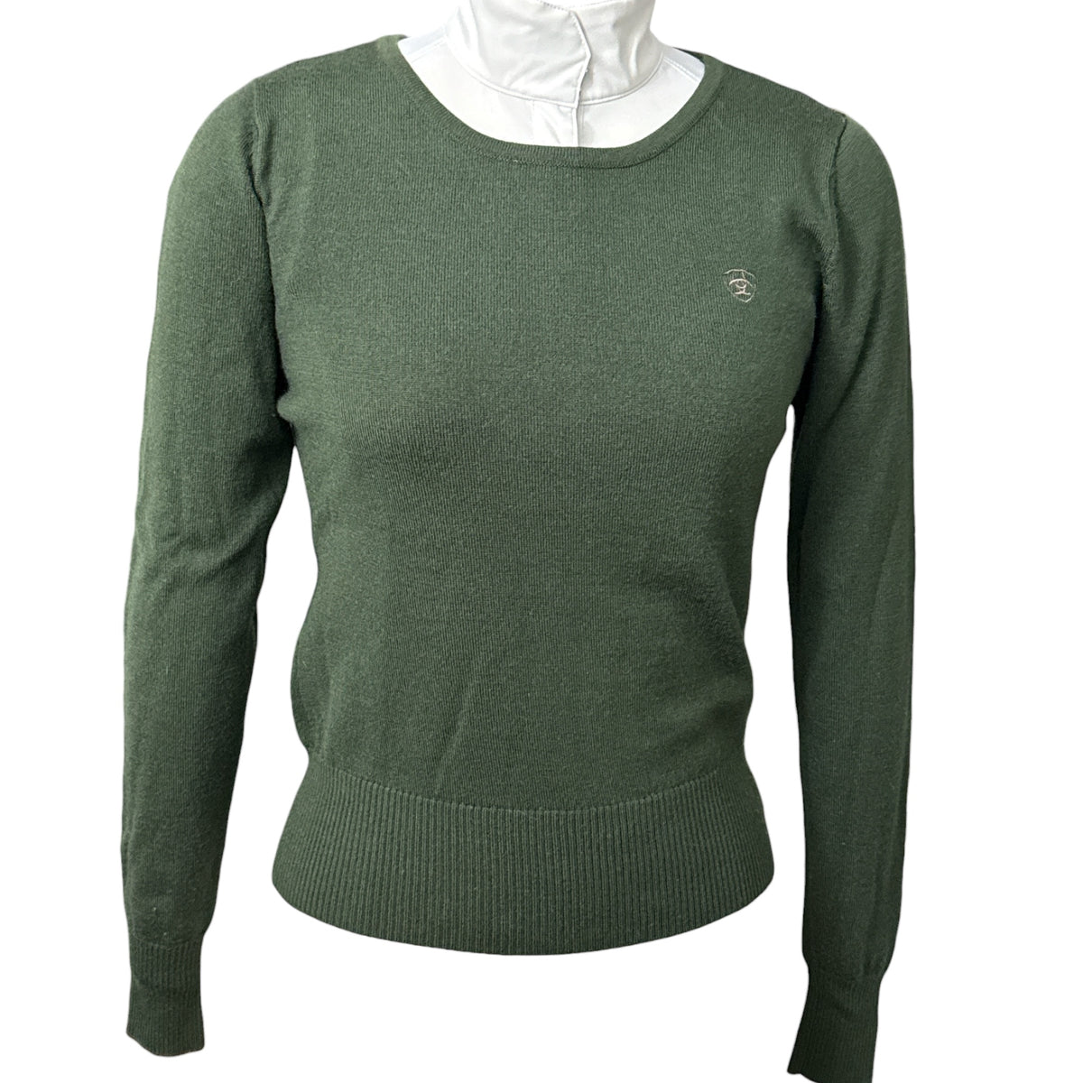 Ariat Women's Wool Blend Crew Neck Sweater - Green / Size Small