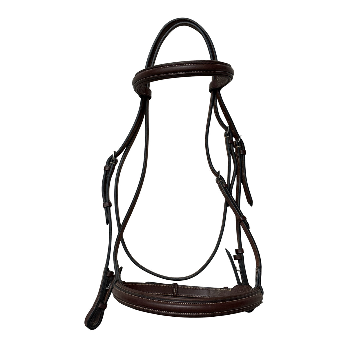 Hadfield's Saddlery Raised Padded Plain Hunter Bridle - Over Size
