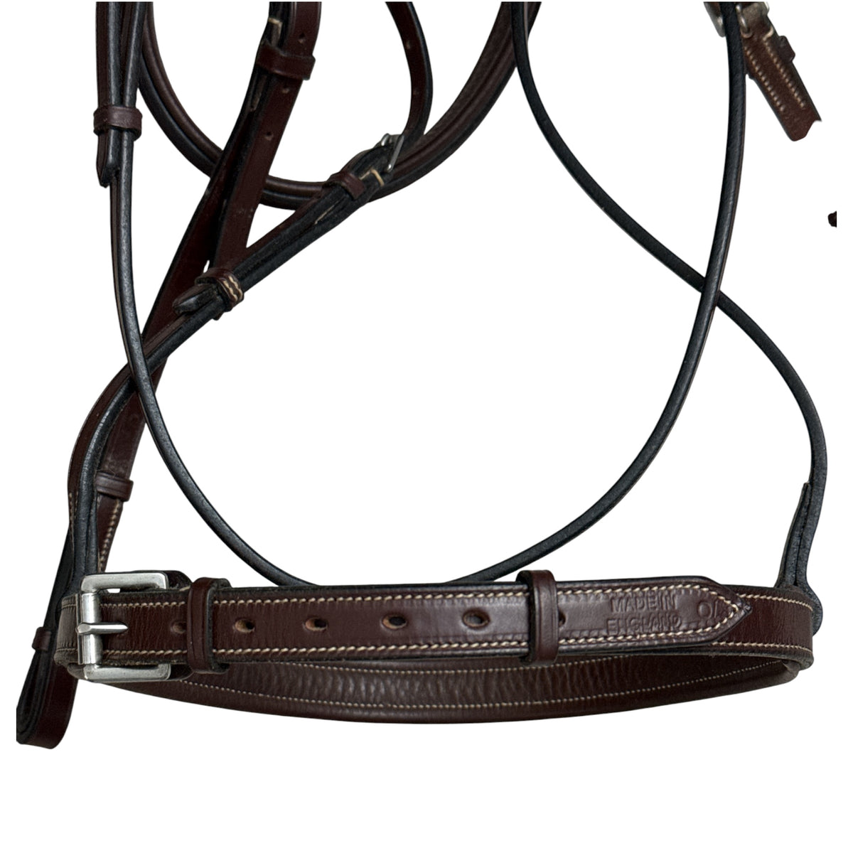 Hadfield's Saddlery Raised Padded Plain Hunter Bridle - Over Size