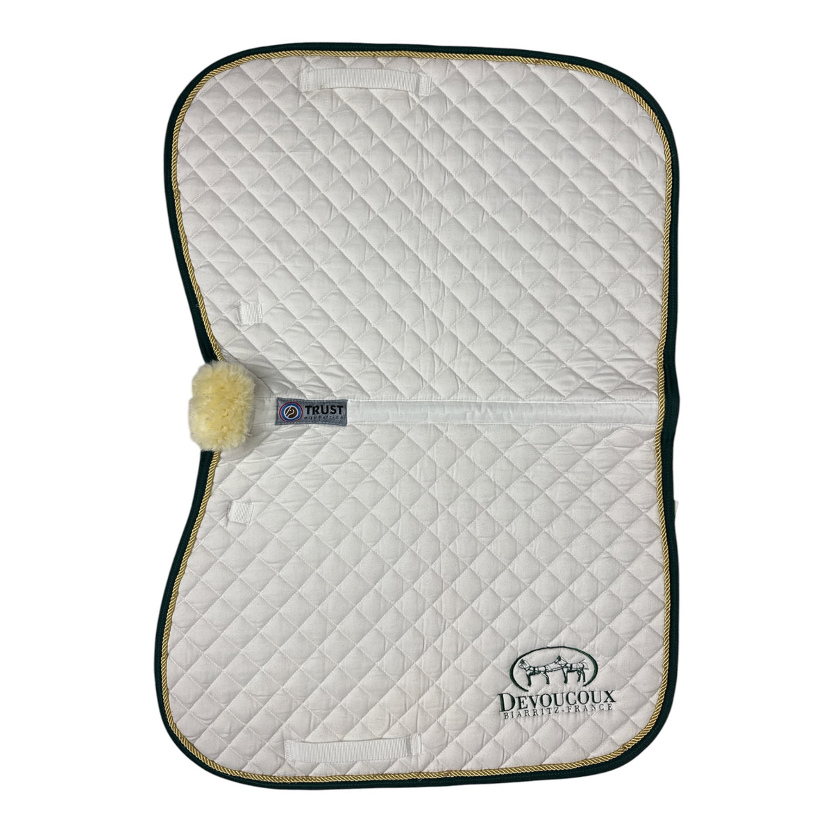 Devoucoux Biarritz Saddle Pad with Sheepskin Wither - Full / Horse Size