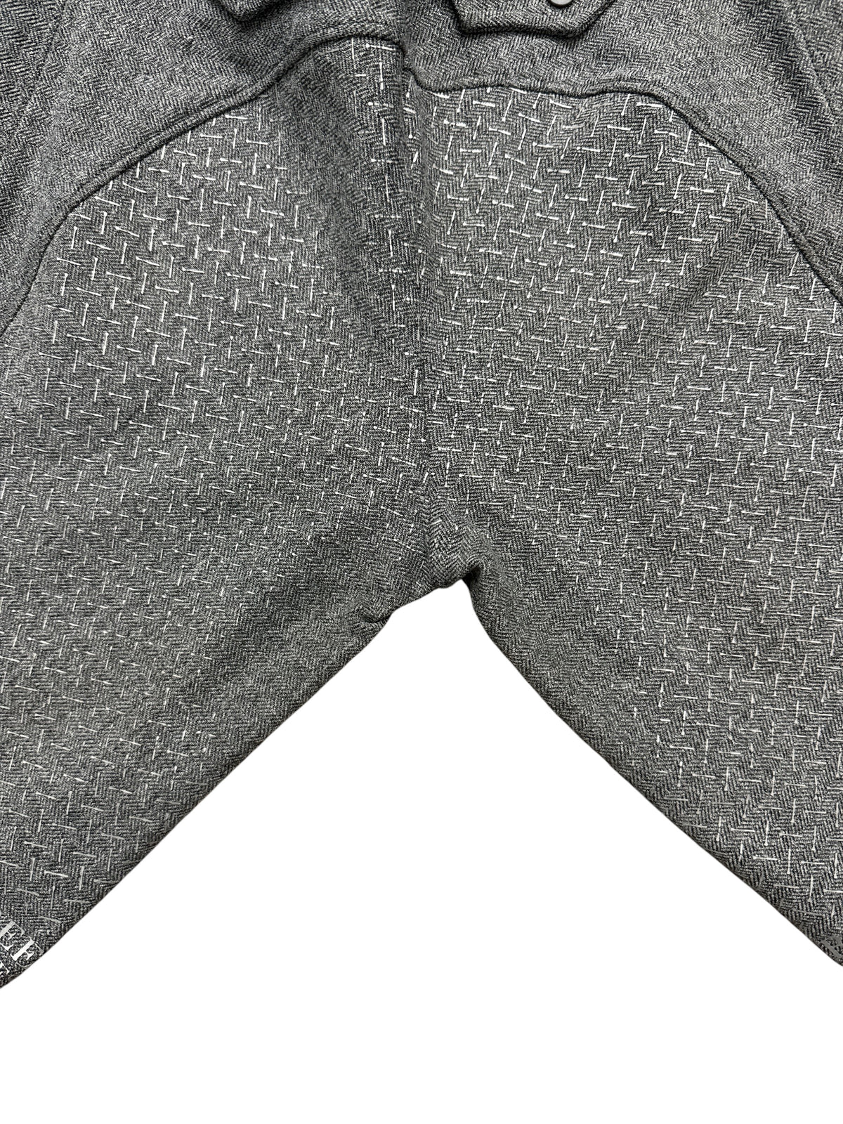 Free Ride Lux Hybrid Breeches (Pull-On) Full Seat - Grey Tweed / Size Large