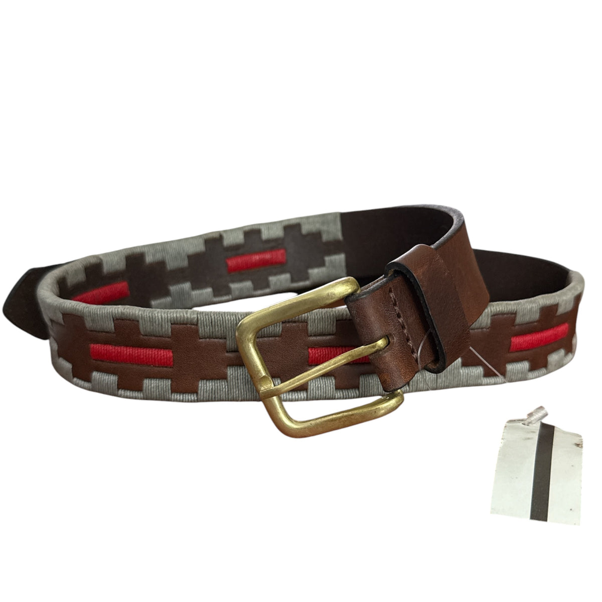 Tackeria Polo / Gaucho Belt - Brown Red Grey / Size 28 (75)