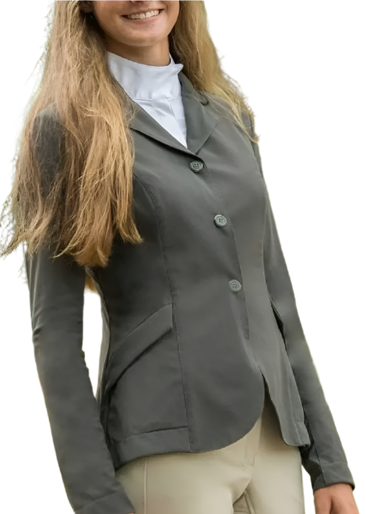 FITS Ladies Zephyr II Mesh Hunt Show Coat - Charcoal Grey / Size Small