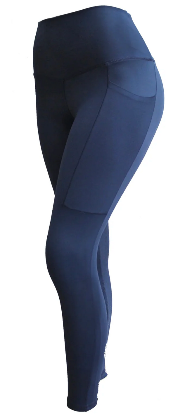 Barn and Beyond Equestrian Finn Full Seat Riding Tights - Size XXL / Navy Blue  NEW