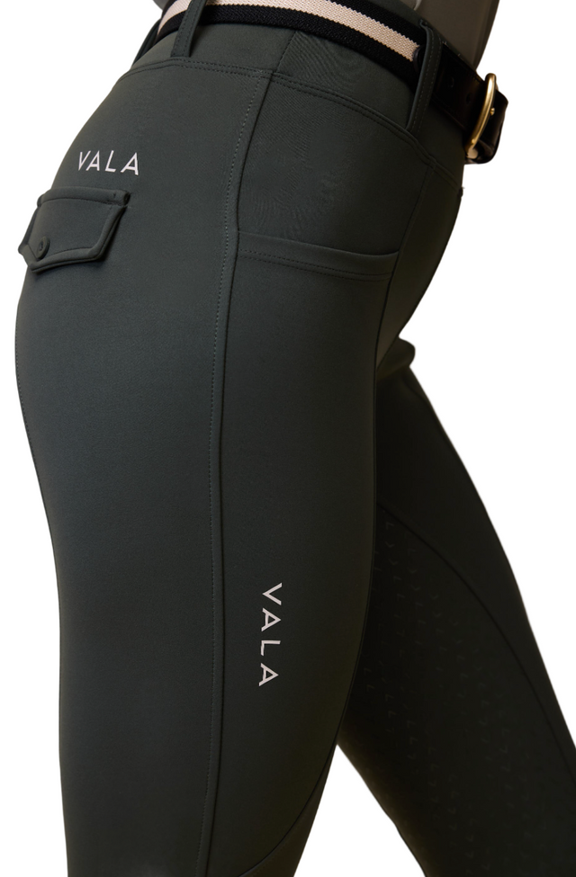 Vala Equestrian Sculpt And Smooth Breeches - Olive / Size Medium  NEW