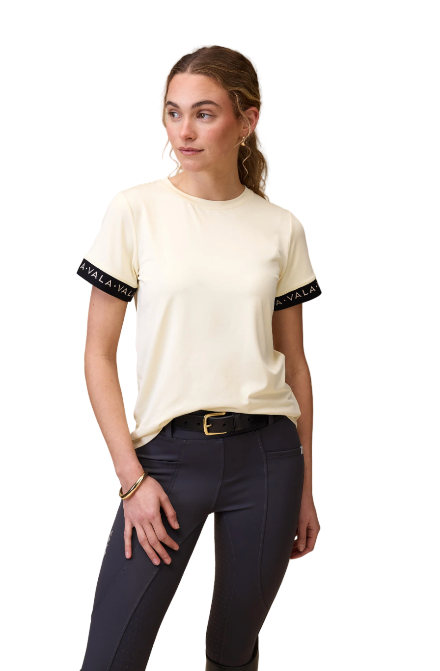 Vala Equestrian Training Tee - Lemon / Size Medium NEW