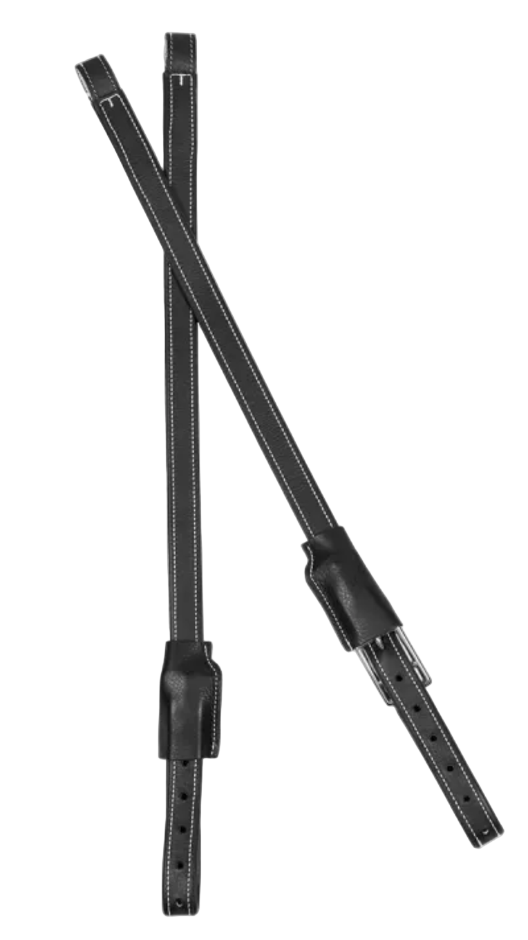 Devoucoux Makila Dressage Stirrup Leathers - Black / Size Medium