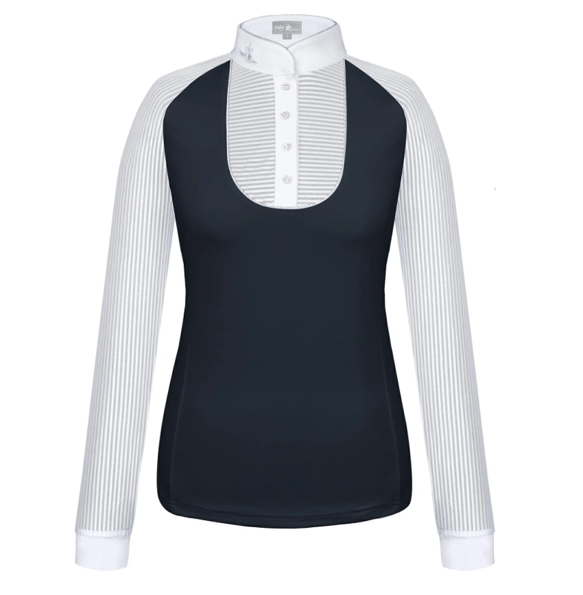 Fair Play Justine Airy Long Sleeve Show shirt - Black / Size Small (EU 36) NEW