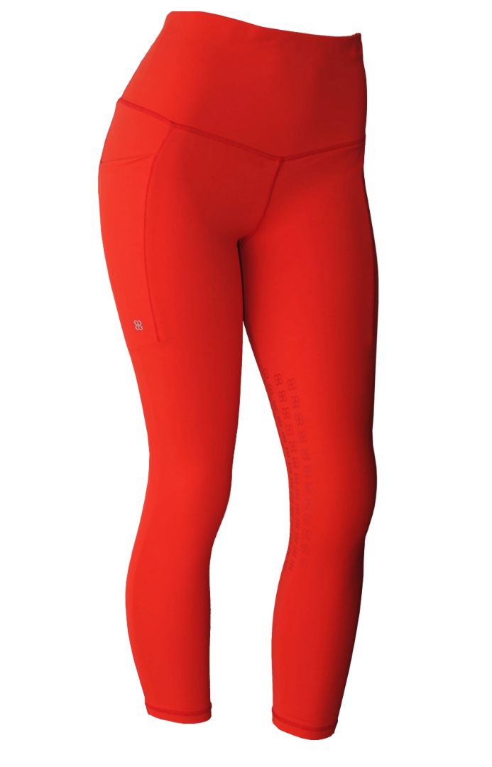Barn and Beyond Equestrian The Finn Full Grip Seat Legging Breeches - Red / Size XS  NEW
