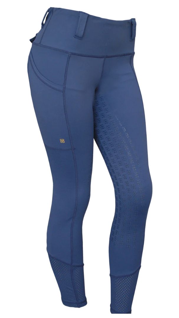 Barn and Beyond Equestrian The Sydney Full Grip Seat Legging Breeches - Navy / Size XXL NEW