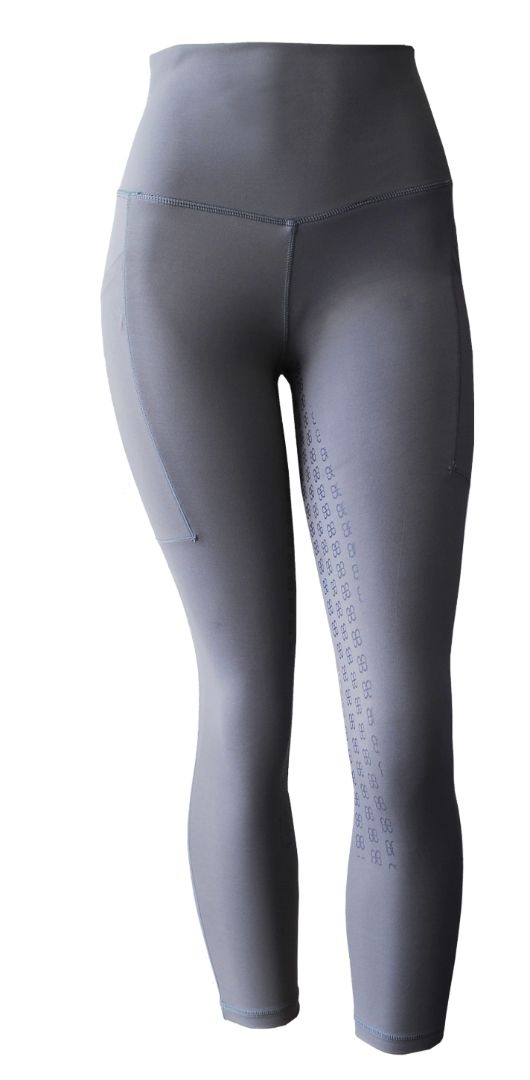 Barn and Beyond Equestrian The Finn Full Grip Seat Legging Breeches - Grey / Size XXL NEW