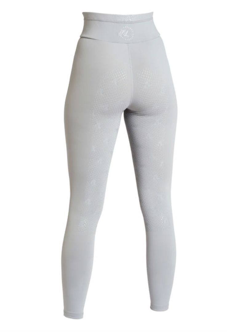 Kingsland KL Katinka Tights Full Seat Grip - Steel Grey / Size XL NEW