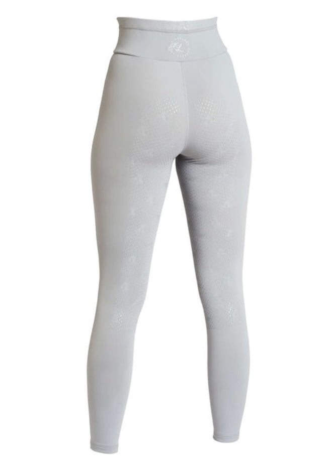 Kingsland KL Katinka Tights Full Seat Grip - Steel Grey / Size XL NEW