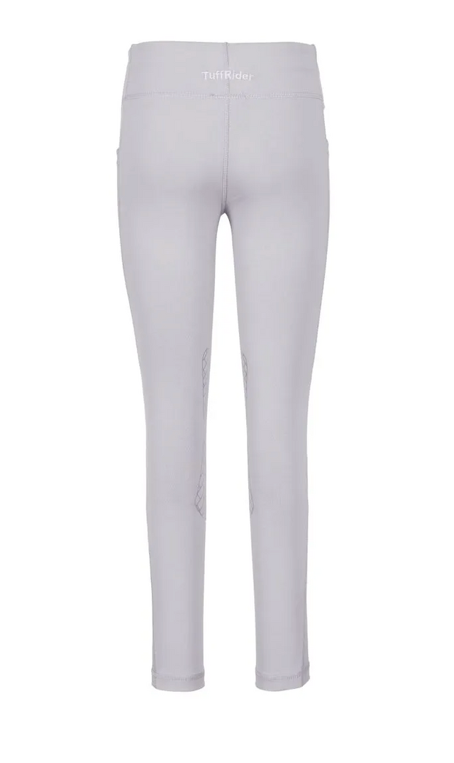 TuffRider Kids' Minerva EquiCool Tights - Lilac Gray / Size Youth Small NEW