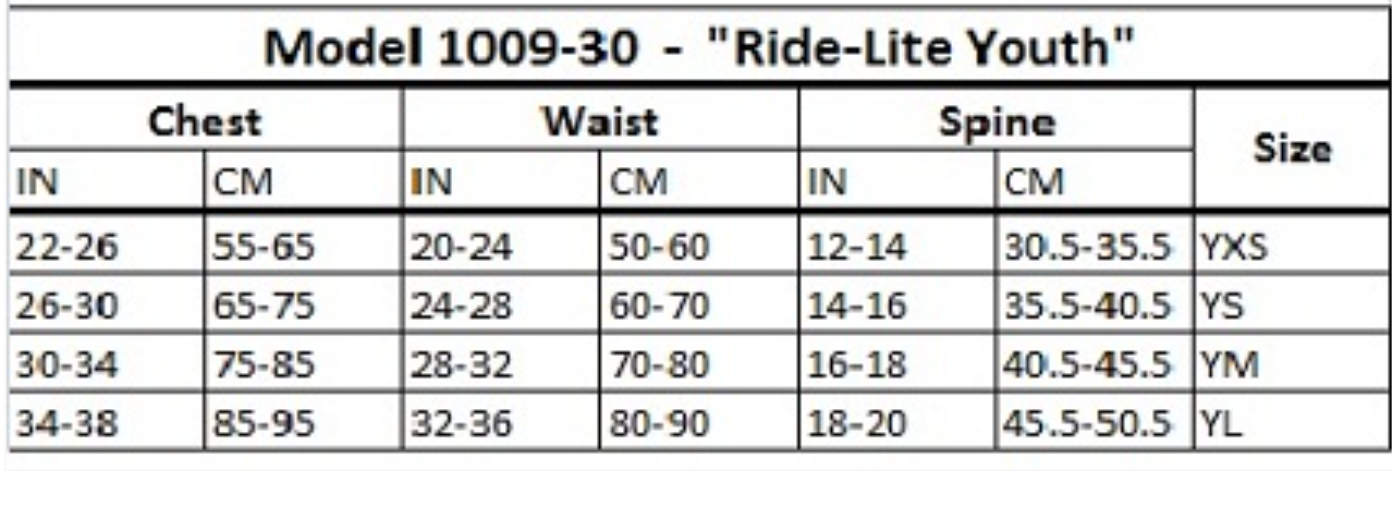 Tipperary Ride Lite Youth Vest - Navy Blue / Size Youth Medium