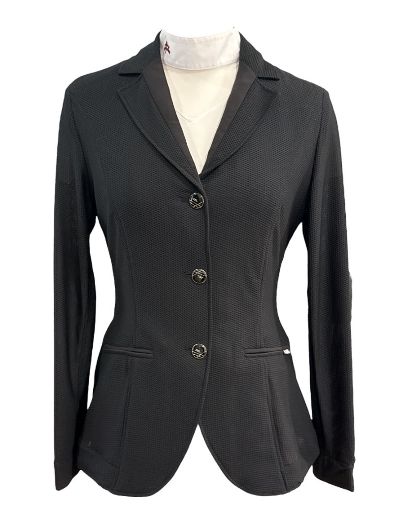 AA Alessandro Albanese Women's Motion Lite Mesh Show Coat Jacket - Navy / Size Small (US 4)