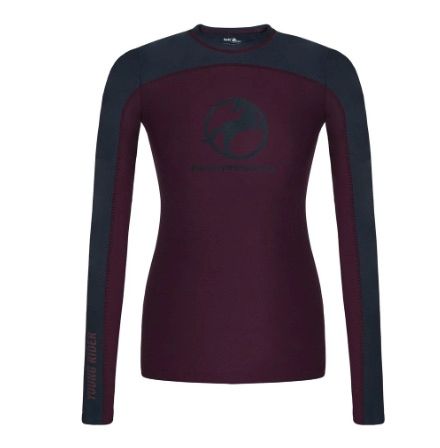 Fair Play Youth Long Sleeve Mimi Top Plum & Navy Size 158 (US 13/14) NEW