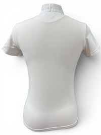 Animo Basilea Women's Riding Short Sleeve Polo White, IT40